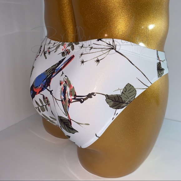 Bird Printed Ice Silk Briefs - Picture 3 of 6